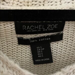 Rachel Zoe Women's White Cotton Sweater